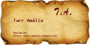 Tarr Amália névjegykártya